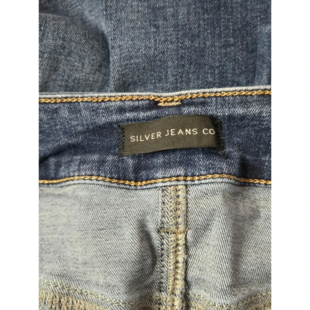 Silver Jeans Suki Skinny Womens Sz 24W 29L Button Fly Stretch Blue‎ Jeans